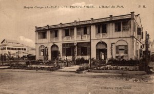 Congo Pointe-Noire The Hotel du Port Vintage Postcard 08.70