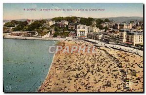 Old Postcard Dinard La Plage I & # view bath 39Heure taken of Crystal Hotel