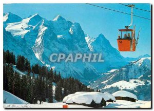 Postcard Modern Gondelbahn Reuti Bidmi Mägisalp Wetterhorngruppe Eiger