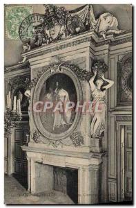 Old Postcard Maisons Laffitte Fireplace Louis XVI