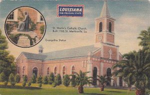 Postcard St Martin's Catholic Church St Martinsville LA