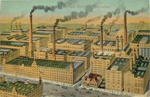 c1910 Milwaukee Wisconsin Schultz Brewery beer making Kropp Postcard 25-12243