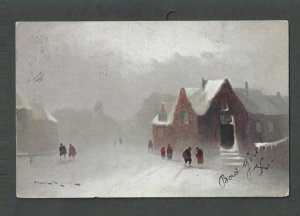 Ca 1908 Post Card Italy Winter Scene UDB
