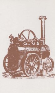 Garrett Portable Steam Engine Ploughing 1862  Vehicle Drawing Limited Postcard