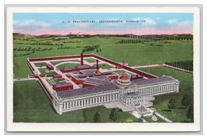 Leavenworth Kansas U. S. Penitentiary Postcard