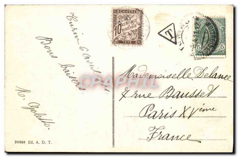 Old Postcard Torino Ponte Umberto I e Monte dei Cappuccini