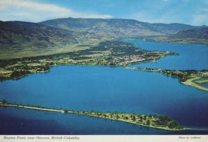 Haynes Point Osoyoos BC Aerial View Okanagan Birdseye c1977 Vintage Postcard D9