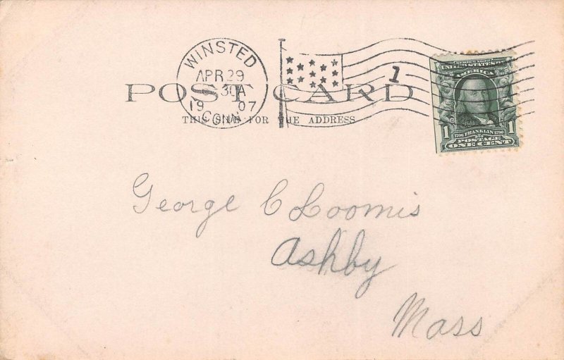 Winsted Connecticut Old Saw Mill, Real Photo Vintage Postcard U17394