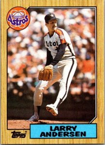 1987 Topps Baseball Card Larry Andersen Houston Astros sk3350