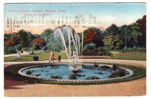 Public Gardens, Venus at the Bath, Boston Massachusetts, Used 1911 Concord