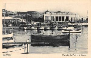 Cannes France Casino Port Waterfront Antique Postcard K51130