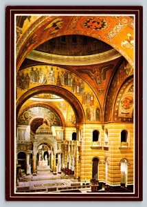 Interior Of The Saint Louis Cathedral Missouri 4x6 Vintage Postcard 0361
