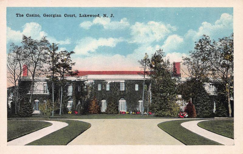 The Casino, Georgian Court, Lakewood, New Jersey, Early Postcard, Unused