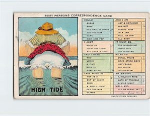 Postcard High Tide, Busy Persons Correspondence Card