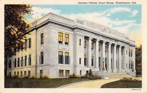 Daviess County Court House, Washington, Indiana Antique Postcard (T3486)