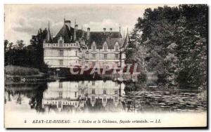 Old Postcard Azay Le Rideau L & # 39Indre and Chateau eastern façade