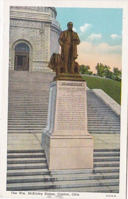 Ohio Canton William McKinley Statue Curteich