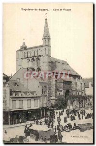 Bagneres de Bigorre Old Postcard Church St Vincent (walk)