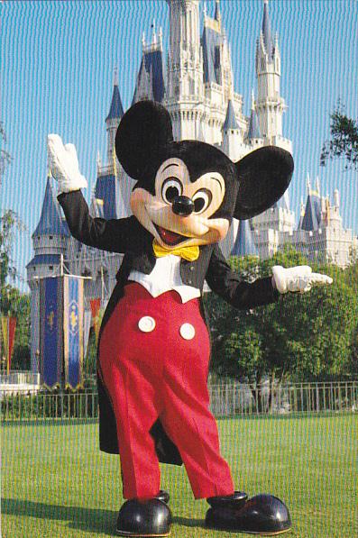 Mickey Mouse and Fairytale Castle Walt Disney World Orlando Florida