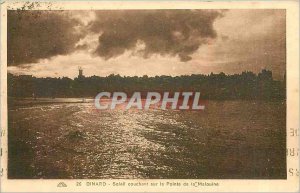 Old Postcard Dinard Sunset on the tip of the Malouine