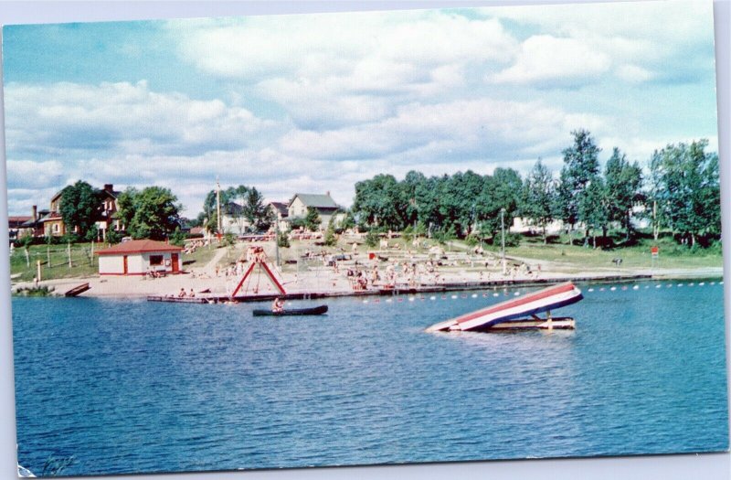 Cochrane Beach at Commando Lake, Ontario Canada postcard