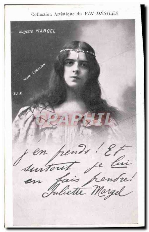 Old Postcard Art Collection Wine Desiles Juliete Margel