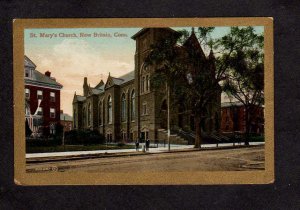 CT St Mary's Church New Britain Conn Connecticut Postcard