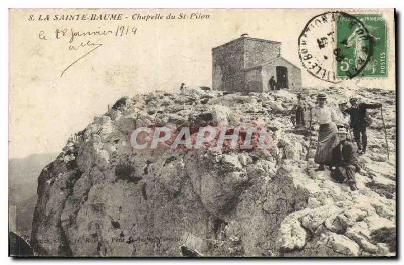 Old Postcard La Sainte Baume Chapel of St Pilon