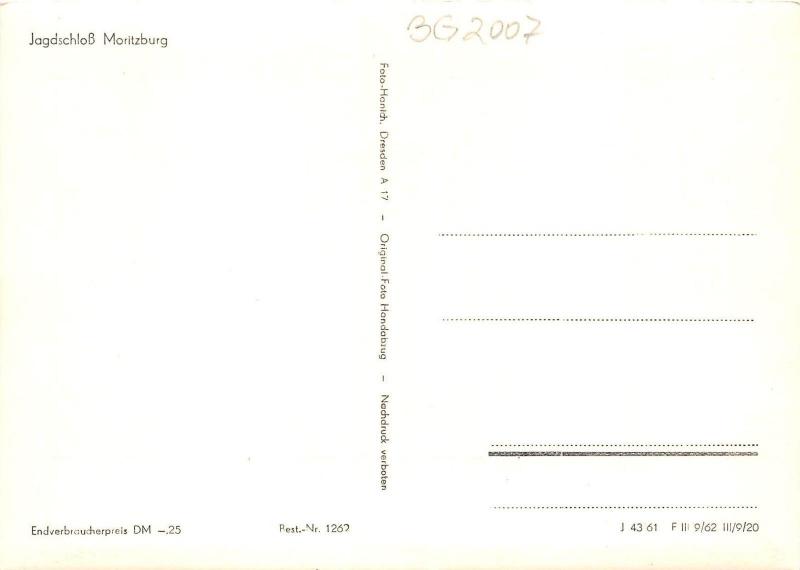 BG2007 jagdschloss moritzburg   CPSM 14x9.5cm germany