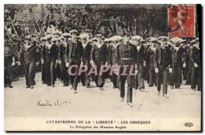 Old Postcard Catastrophe of Freedom The obsequies The delegation of the Engli...