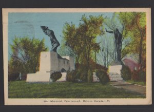 Canada Ontario PETERBOROUGH War Memorial pm1946 ~ WB PECO a