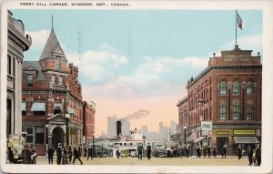 Windsor Ontario Ferry Hill Corner ON c1920s Postcard H50 *as is