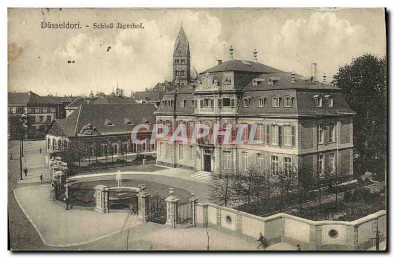 Old Postcard Dusseldorf Schloss Jagerhof