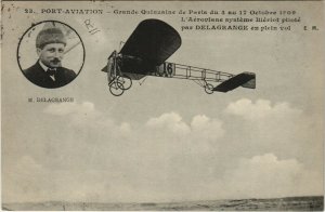 PC CPA AVIATION, L'AÉROPLANE BLÉRIOT, DELAGRANGE, Vintage Postcard (b24516)
