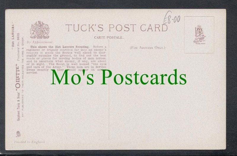 Military Postcard - 21st Lancers Scouting SW3540