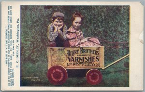 WASHINGTON PA BERRY BROTHERS WOOD FINISH ADVERTISING ANTIQUE POSTCARD