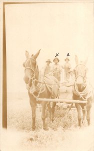 J52/ Interesting RPPC Postcard c1910 Farming Occupational Horses Men 227