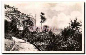 Old Postcard Menton on the Italian border View Les Rochers Rouges