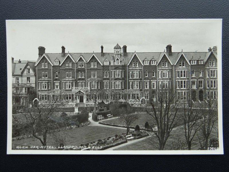 Wales Radnorshire Llandrindod Wells GLEN USK HOTEL Old RP Postcard by R.D.M.Hill