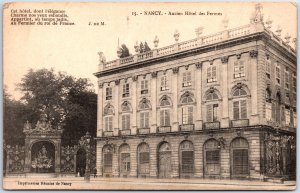 VINTAGE POSTCARD THE 'OLD FARM HOTEL' AND STREET VIEW AT NANCY FRANCE 1914