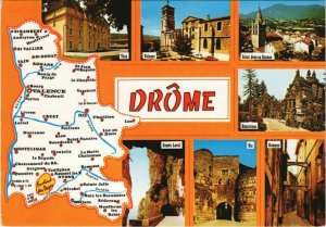 CPM Departement de La Drome - Map - Towns - Scenes (1089688)