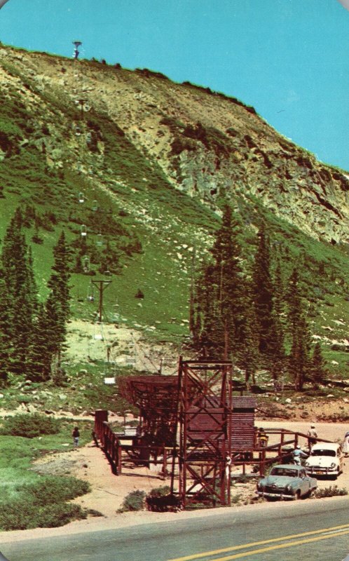 Vintage Postcard Twin Chair Lift Summit Berthoud Pass Summer Tourist Spots Colo.