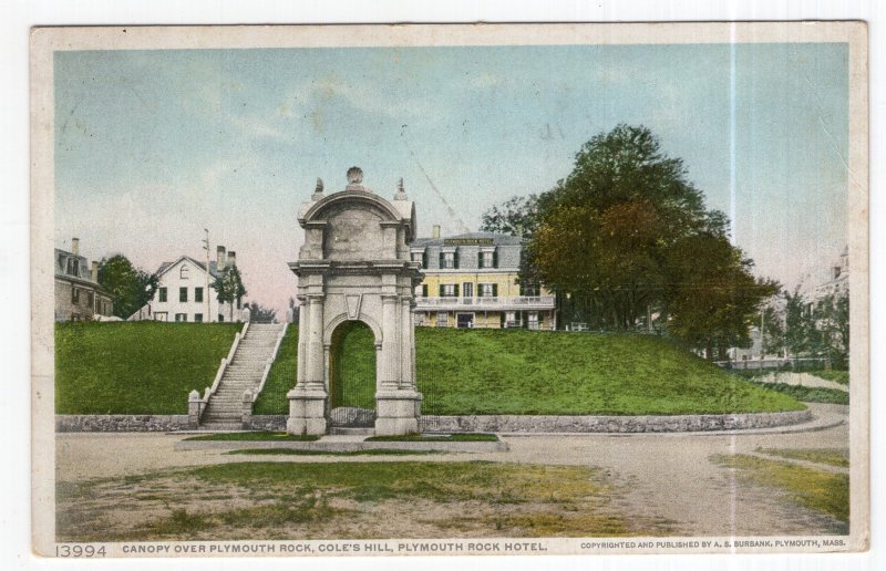 Canopy Over Plymouth Rock, Cole's Hill, Plymouth Rock Hotel