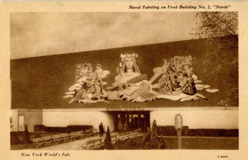 NY - New York World's Fair, 1939. Food Building #2 North, Mural