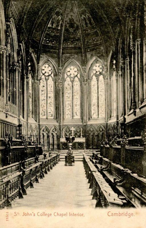 UK - England, Cambridge. St Johns College Chapel Interior