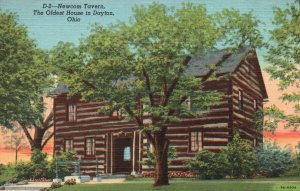 View of The Newcom Tavern Oldest House in Dayton Ohio OH Vintage Postcard c1930