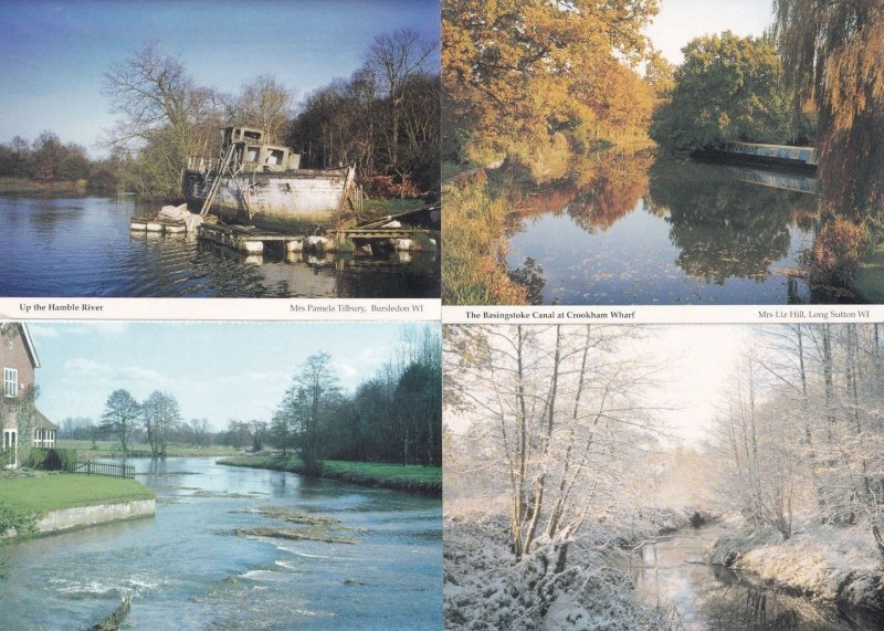 Hamble Rother Test River Basingstoke Canal 4x Hampshire Womens Institute Post...