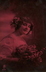Flowered Lady    *RPPC