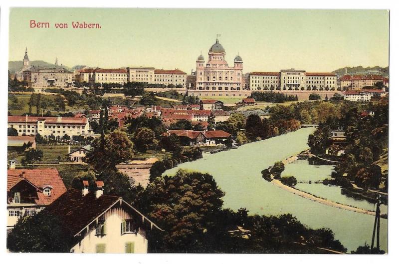 Switzerland Bern von Walbern Panoramic View Postcard