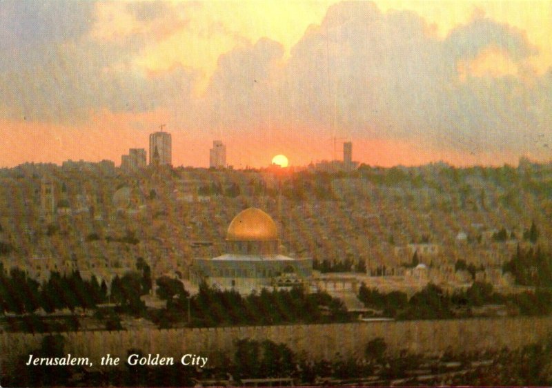 Israel Jerusalem The Golden City Seen From Mount Of Olives